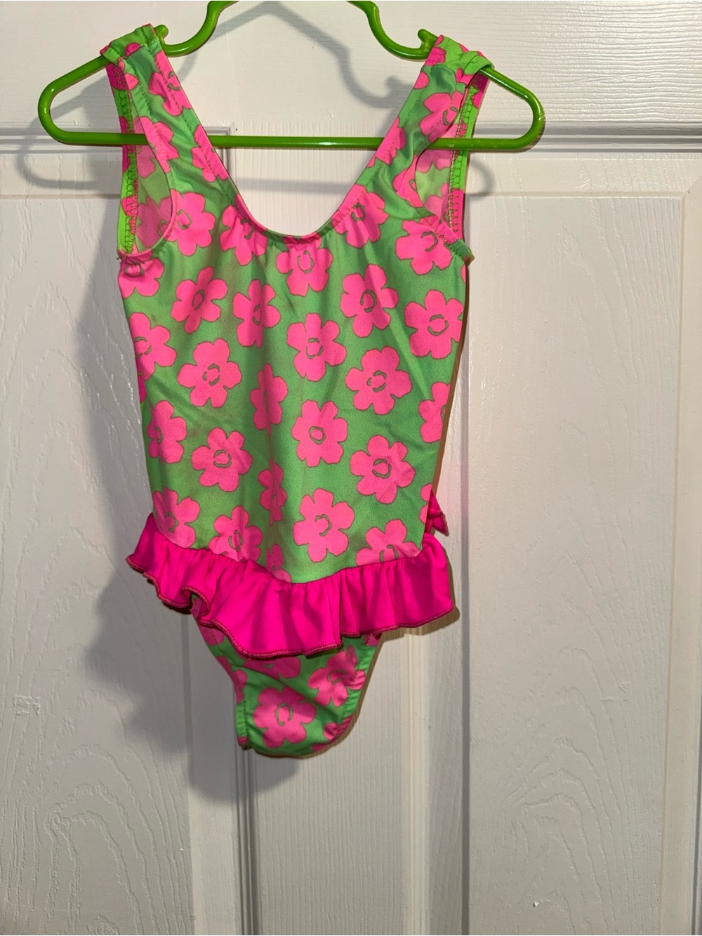 Banana Republic Pink Floral Ruffle One-Piece Swim